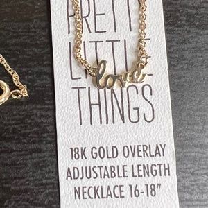 NWT Kris Nations | 18K Gold Delicate Love Necklace